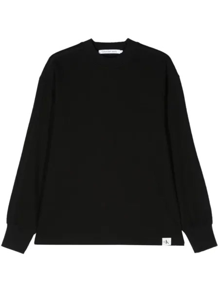 Calvin Klein Jeans фактурный джемпер свободного кроя, черный