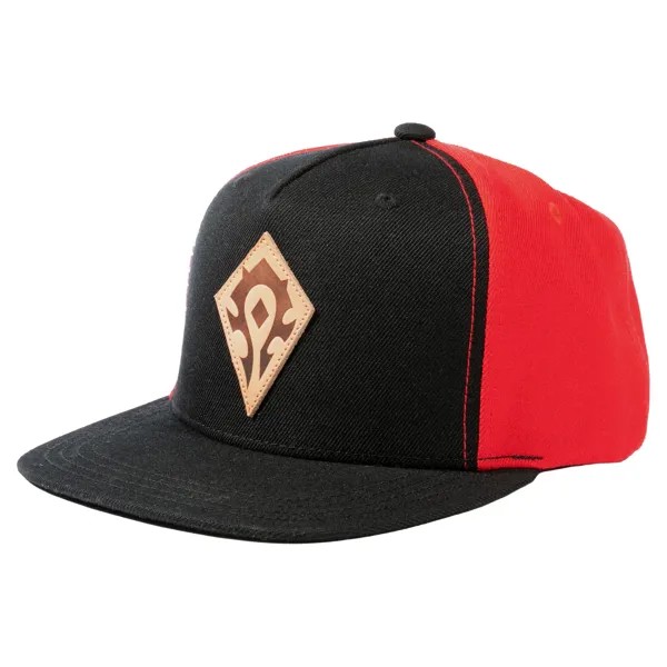 Бейсболка мужская NoBrand Horde Leather Emblem красный; черный , One Size