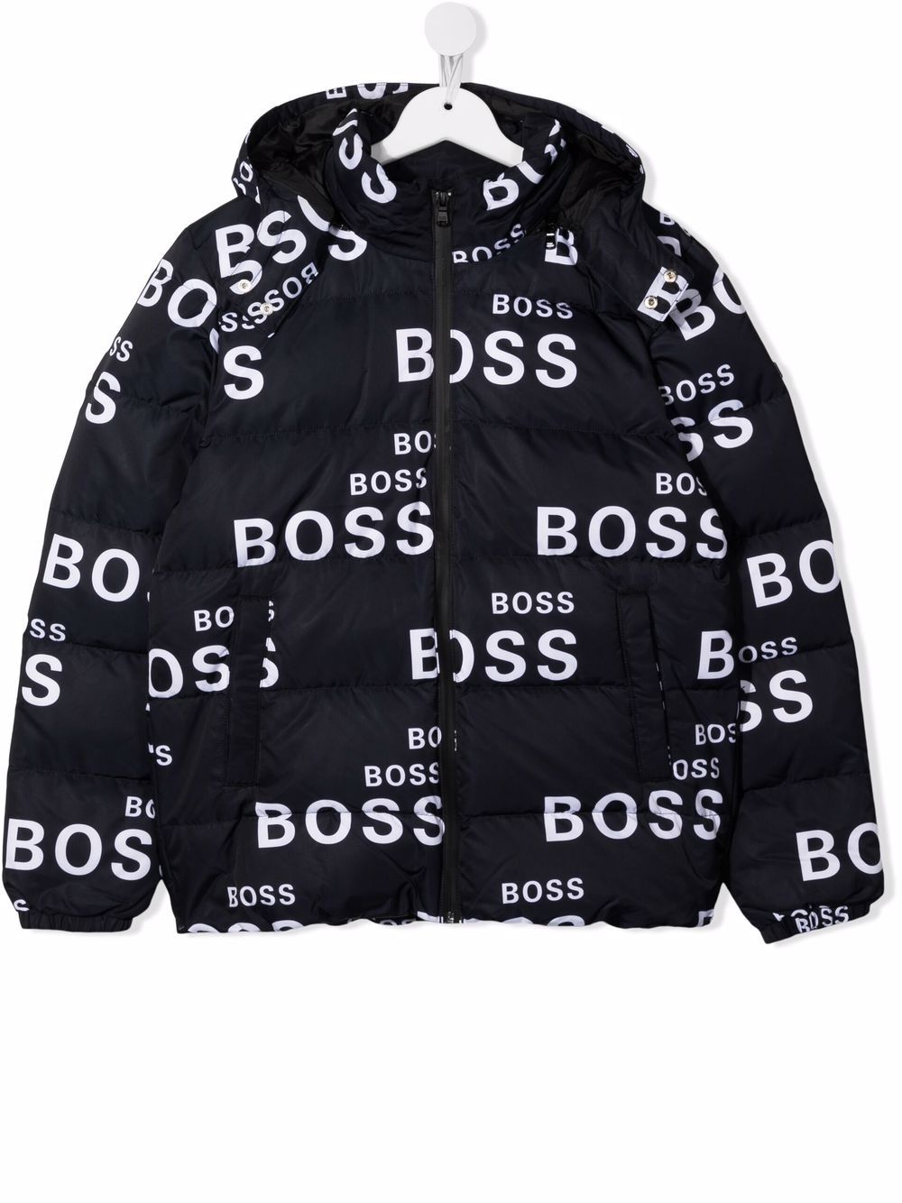 BOSS Kidswear пуховик с логотипом