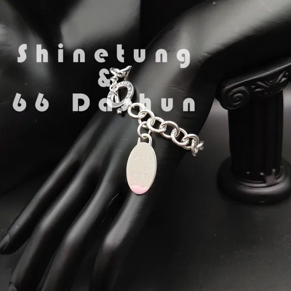 Овальный браслет ShineTung с Т-образной пряжкой для мужчин и женщин цепочка для пар 2021 модные роскошные ювелирные изделия подарок с логотипом Бе...