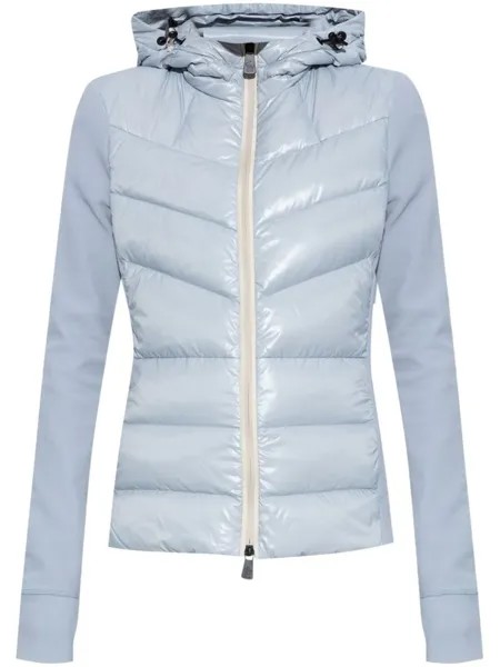 Moncler Grenoble куртка с капюшоном и логотипом, синий