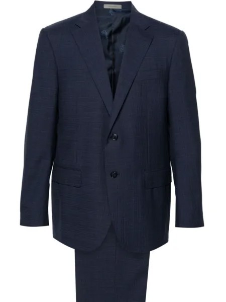 Костюм однобортный из натуральной шерсти Corneliani, синий