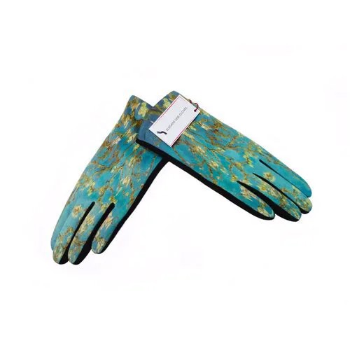 Перчатки женские зимние, размер 7-8 / перчатки сенсорные / перчатки трикотажные / серия Ван Гог