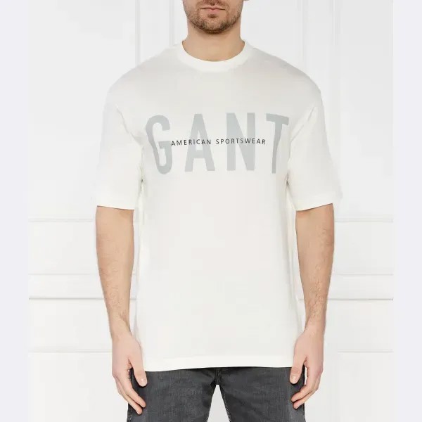 Футболка стандартного кроя Gant, экрю