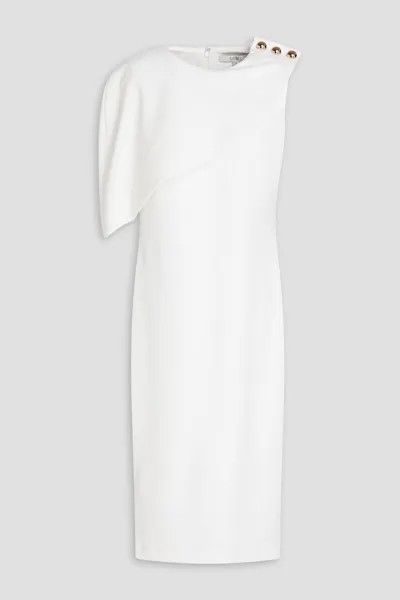 Платье миди из крепа с пуговицами BADGLEY MISCHKA, белый