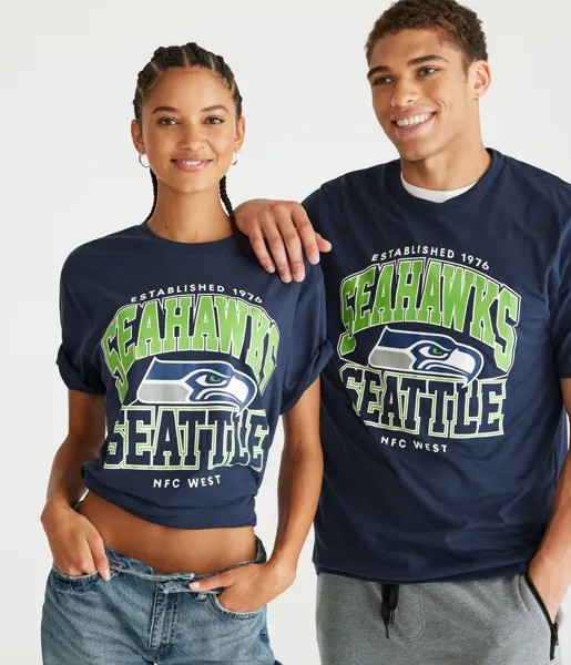 Футболка с рисунком Seattle Seahawks Aeropostale, синий