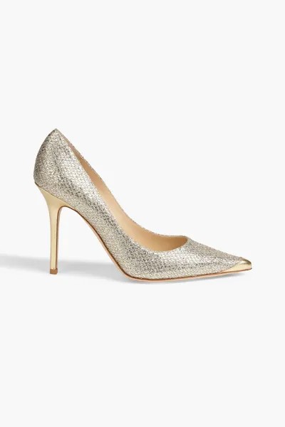 Тканые туфли Abel с блестками JIMMY CHOO, золотой