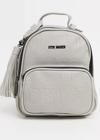 Рюкзак серого цвета с тисненым логотипом Steve Madden-Серый