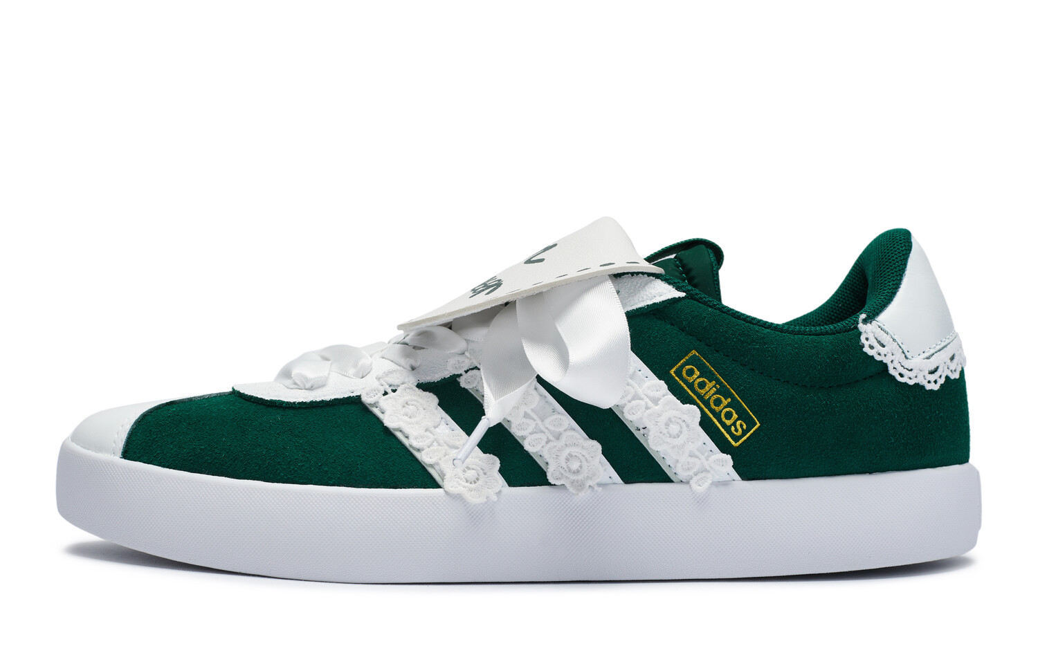 Кроссовки adidas neo Vl Court Skateboarding Shoes Unisex Low-top White, зеленый