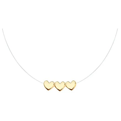 Колье Diamant, красное золото, 585 проба, длина 38 см.