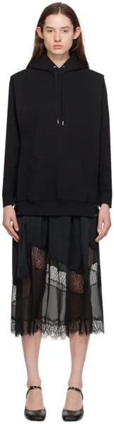 Черное платье-миди с кружевной отделкой 3.1 Phillip Lim