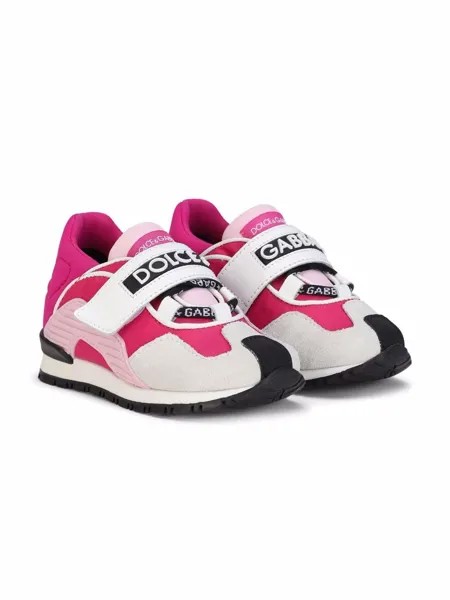 Dolce & Gabbana Kids кроссовки на липучках с логотипом