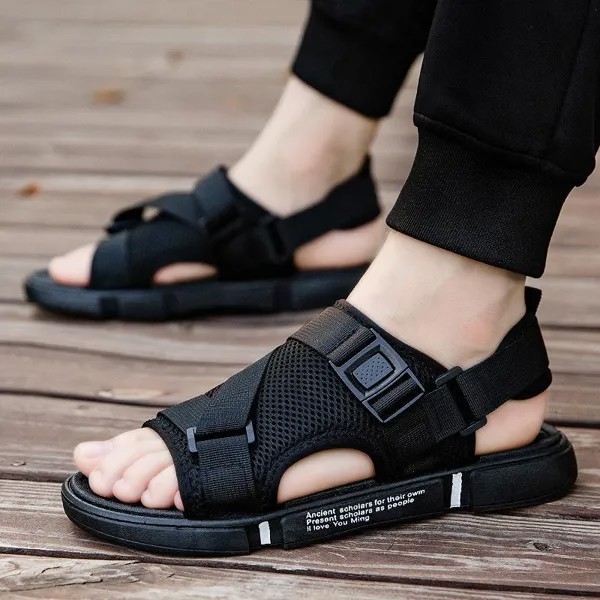 Открытый дышащий комфорт скольжения на плюс размер открытой обуви Случайные мужчины сандалии Летние ботинки сандалии Мужчины ПВХ сандалии