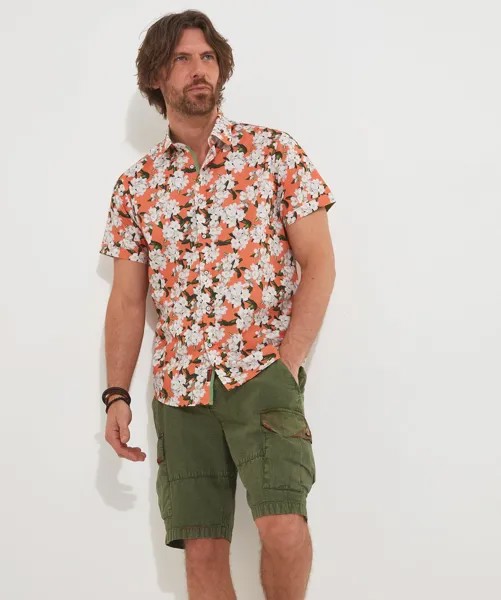 Рубашка с коротким рукавом с цветочным принтом Coral Blossom Joe Browns, оранжевый