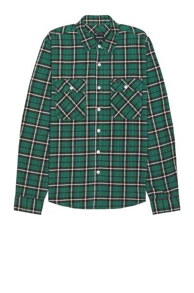 Рубашка Brixton Bowery Summer Weight Flannel, цвет OFF WHITE/DARK EARTH