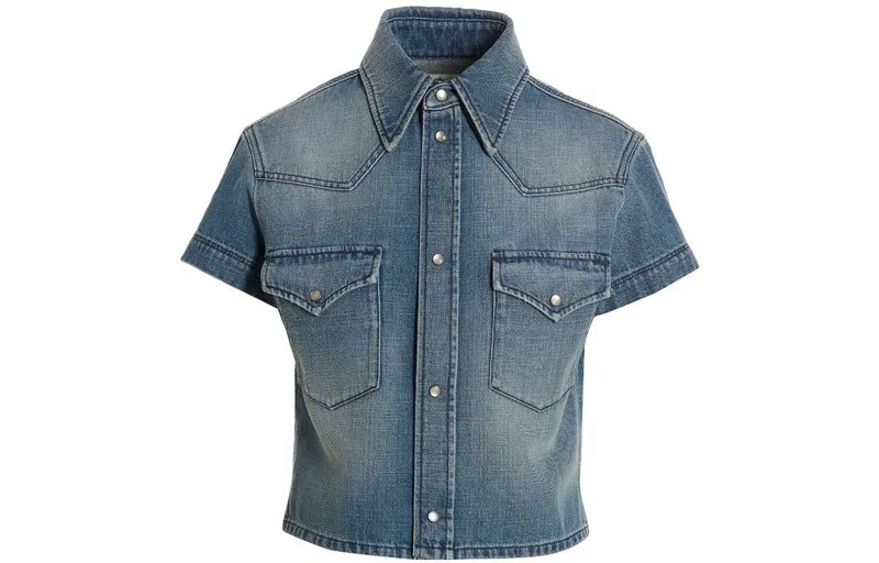 SAINT LAURENT Женская рубашка, цвет Blue