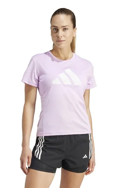 Беговая футболка с логотипом Adidas Performance, фиолетовый