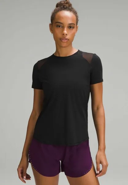 Спортивная футболка SCULPT SHORT SLEEVE lululemon, цвет black