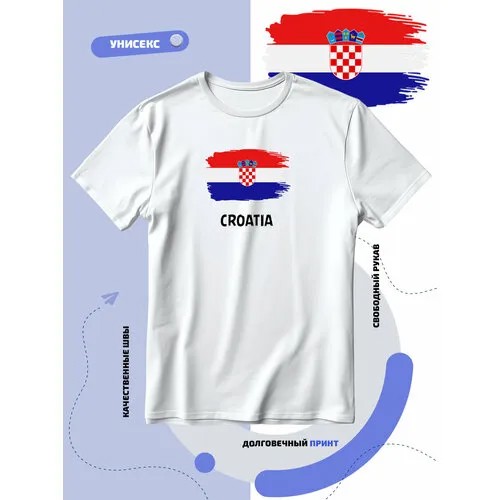 Футболка SMAIL-P с флагом Хорватии-Croatia, размер L, белый