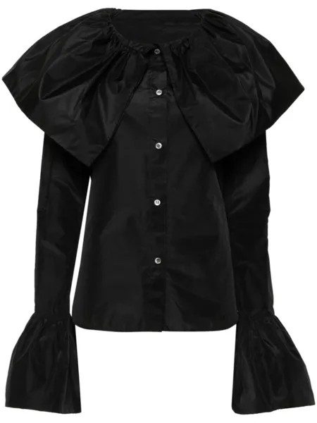 Yohji Yamamoto блузка из тафты, черный