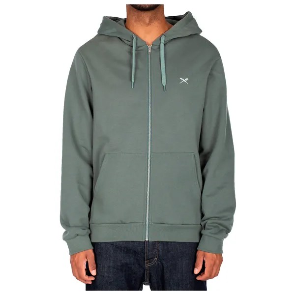 Спортивная и тренировочная куртка Iriedaily Mini Flag 2 Zip Hood, цвет Jungle Green