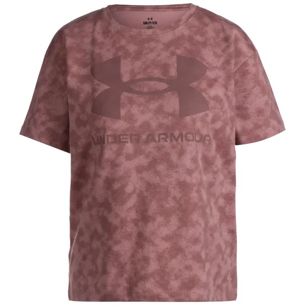 Спортивная футболка Under Armour Logo AOP Heavyweight, розовый
