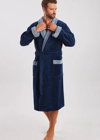 Домашний халат мужской Peche Monnaie GRAF синий 3XL