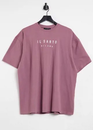 Футболка в стиле oversized в пыльно-фиолетовом оттенке Il Sarto-Фиолетовый цвет