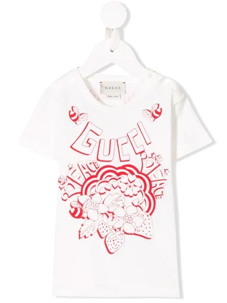 Gucci Kids футболка с логотипом