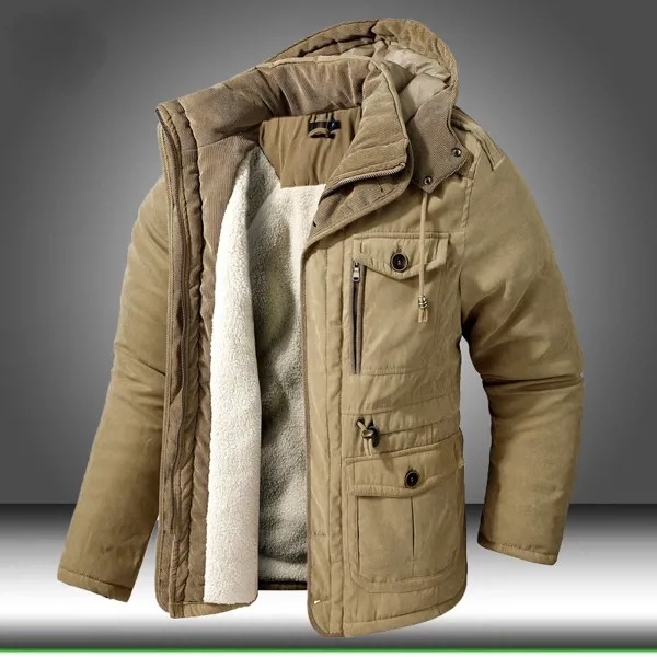 Мужская теплая куртка, зимняя парка с капюшоном, ветровка с хлопковой подкладкой, плотное пальто, мужские приталенные повседневные флисовые куртки, мужские классические парки