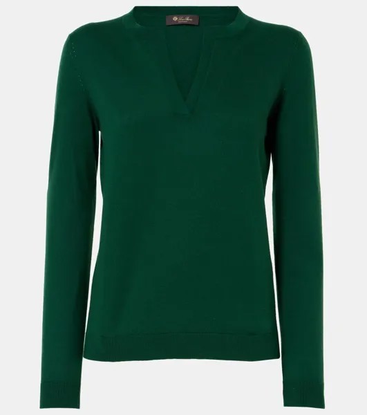 Кашемировый свитер Piuma Serafino Loro Piana, цвет pine needle green