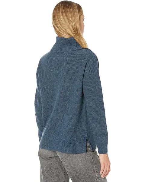 Свитер Madewell Button-Shoulder Turtleneck Sweater, цвет Heather Twilight