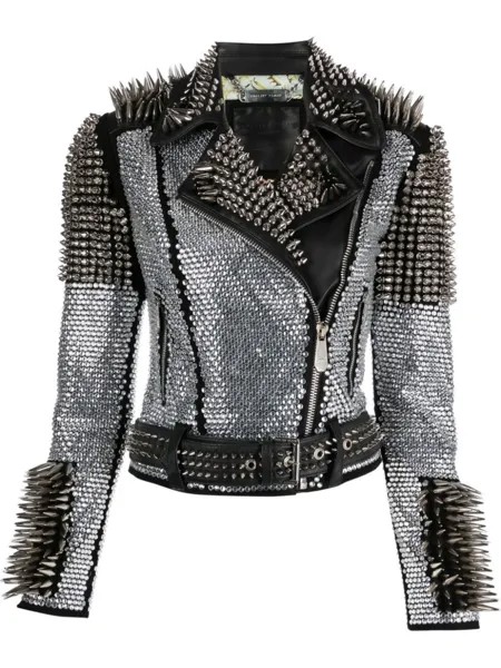 Philipp Plein куртка с кристаллами, черный