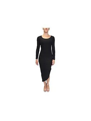 Женское черное вечернее облегающее платье миди с длинными рукавами ALMOST FAMOUS Juniors S