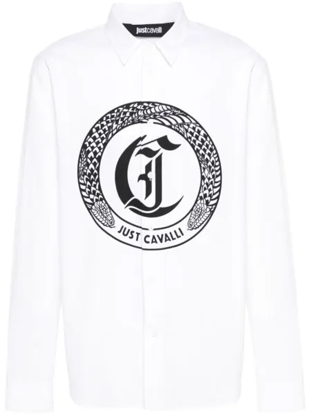 Just Cavalli рубашка с принтом Gothic Snake, белый