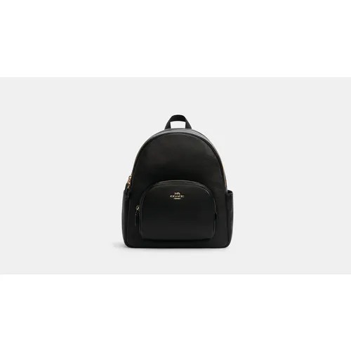 Рюкзак Coach, натуральная кожа, внутренний карман, регулируемый ремень, черный
