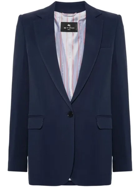 ETRO однобортный пиджак, синий