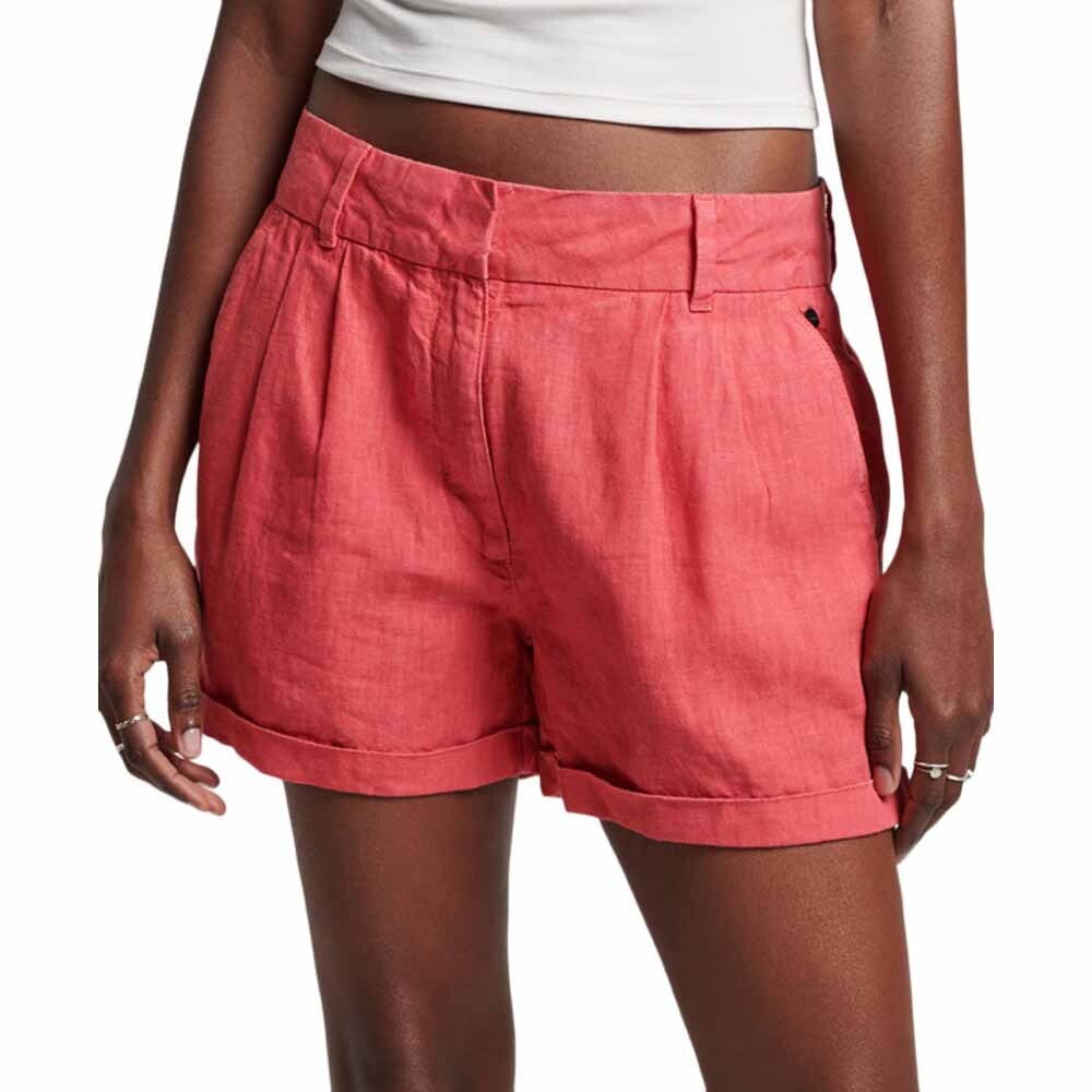 Шорты Superdry Studios Overdyed Linen, розовый