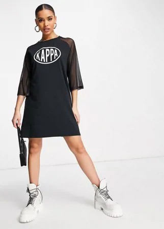Черное платье Kappa Authentic Pop Eltan-Черный цвет