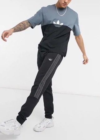 Черные джоггеры с тремя полосками adidas Originals SPRT-Черный цвет
