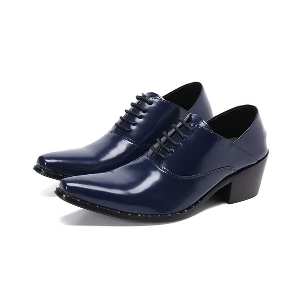Ручной работы мужская обувь на высоком каблуке свадебные туфли оксфорды; Цвет черный, хаки; Обувь из натуральной кожи с перфорацией типа «броги»; Мужская модельная обувь, деловая, официальная обувь для мужчин