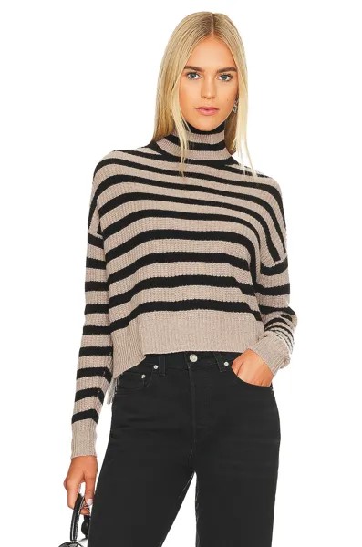 Свитер Autumn Cashmere Striped Turtleneck, цвет Stone & Black