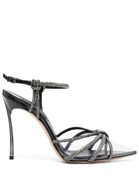 Casadei туфли с кристаллами, черный