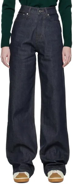 Свободные джинсы цвета индиго Maison Kitsuné