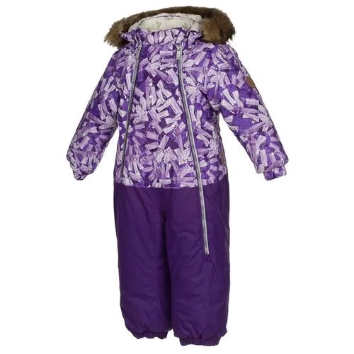 Комбинезон зимний Huppa Devon 1 36160130-71453 71453, lilac pattern/ lilac, размер 80