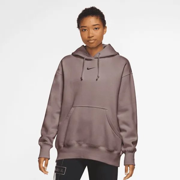 Спортивная одежда Объемная толстовка из флиса Phoenix NIKE, цвет smokey mauve/black