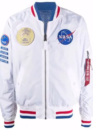 Alpha Industries бомбер с нашивками NASA