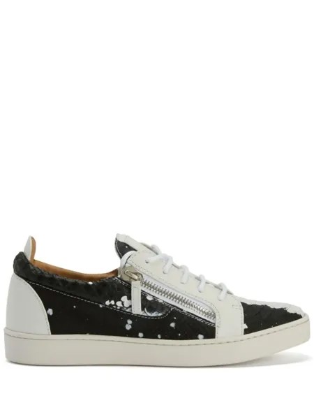 Giuseppe Zanotti кеды с эффектом разбрызганной краски, черный
