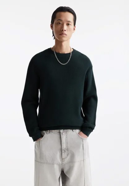 Вязаный свитер PULL&BEAR, цвет dark green