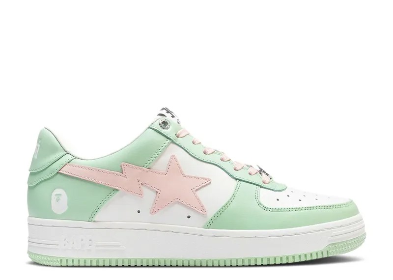 Кроссовки BAPE Bapesta Low 'Pastel-Rich Pack - Mint Green', зеленый